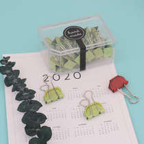 INS fruit series cute long tail clip office supplies student stationery color metal iron clip medium ticket clip