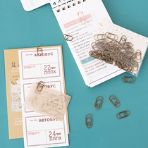 Vintage mini paper clip Student fun cute girl heart small paper clip bracelet necklace jewelry paper clip