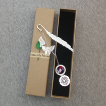 Boxed bookmarks custom photo school badge metal feather snowflake butterfly multiple student gifts birthday gift