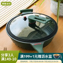 Modern housewife Non-stick wok wok Household wheat rice stone induction cooker Gas gas stove Suitable for cooking pot Micro pressure pot