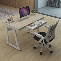 Computer desktop table home simple modern economy desk simple tempered glass desk learning table