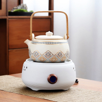 Electric ceramic stove teapot Ceramic tea set Household flower tea tea kettle Tea kettle Cooking tea stove Small