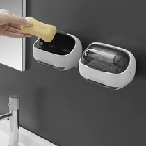 Soap box wall-mounted drain-free rack household soap box with lid tray soap box artifact