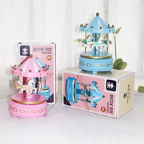 Carousel eight music box birthday gift cake decoration little girl pendulum accessories childrens day to send children