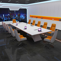New office furniture paint conference table Long table Simple modern large fashion office training negotiation table and chair