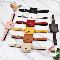 Korean version 21 new simple solid color small square bag mini pu belt shopping guide change lipstick fanny pack mini decorative female