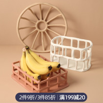 Nordic Ins Nets Red Fruit Pan Living Room Creative Home Fruit Tray Tea Table Candy Tray Hollowed-out Fruit Basket Style Modern