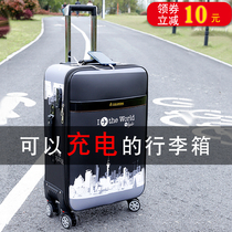 Trolley case Large Capacity 28 inch canvas luggage 26 inch male and female students Korean password box 24 inch travel luggage