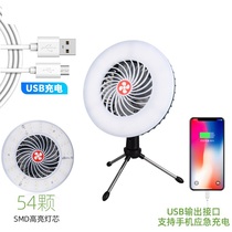 Multifunctional night market dormitory fan light outdoor super bright charging long battery life hanging light Dew camping tent light chandelier