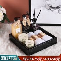 Light luxury bathroom furnishings bathroom tray household European decorations modern minimalist model room aromatherapy combination set