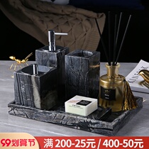 European bathroom set wash kit model room marble toilet sink bathroom supplies tray ornaments