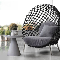 Outdoor Balcony Fujii Chair Sofa Single Rattan table and chairs Three sets of small chairs Home Living room Sloth Birds Nest Deck Chairs