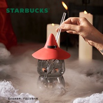 Starbucks Mug 532ml Black Cat Gift Hat glass straw cup men and women big capacity cute with lid table top cup