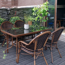 Rattan Chair Outdoor Table And Chairs Patio Terrace Tea Table Combination Balcony and chairs Home Outdoor Hand Rattan for leisure and chairs