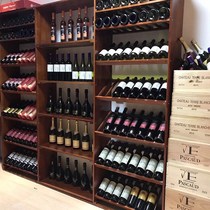 Nordic paint solid wood wine rack with turntable wine rack wine display rack large wooden wine rack KTV bar customized
