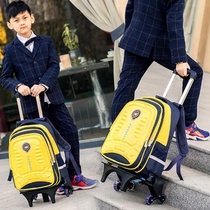 Hard Case lever schoolbag children primary school boys can drag the pull can pull the boy first grade
