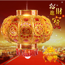 Spring Festival lantern balcony lantern New Year Chinese chandelier red festive blessing character housewarming rotating LED acrylic lamp