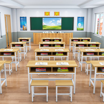 Student class table and chairs double layer with drawer remedial class tutoring single double trio position meeting table training table