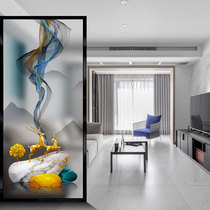 Modern glass screen partition wall Living room entrance door decoration Bedroom block light luxury small apartment mobile folding screen