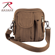 Classic vintage canvas casual shoulder small satchel multi-pocket large capacity solid color travel backpack Rothco USA