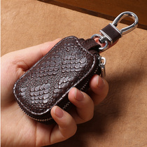 Genuine Leather Key Bag Car Key General Tide Card Men And Women Zip Style Creative Personality Brief Home Lock Spoon Containing Bag