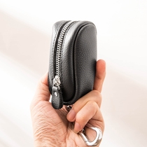 Large capacity key bag handmade men genuine leather waist hanging zero wallet male and female type head layer cow leather car lock spoon buckle
