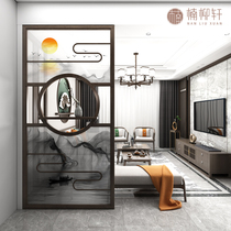 New Chinese screen partition living room modern and simple entrance door brake household door block solid wood storage board