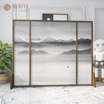 Screen partition Living room New Chinese style office Simple modern bedroom block household door entrance block brake solid wood