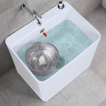 Ceramic driven rotating mop pool floor basin home floor mop pool balcony bathroom large mop pool