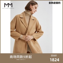 Shopping mall same style MM Mai Mengdong new double-sided woolen coat women mid-length woolen coat 5AA270981Q