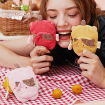 HIKOSEN CARA Kara Cat Cute Cartoon Student Zero Wallet Lady Zipped Mini Wallet Coin Bag