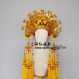 Wedding photo studio bridal headdress golden phoenix crown phoenix crown xiapi female fortune hat costume bridal headdress