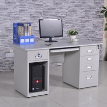 Steel desk iron computer desk financial table with lock with drawer writing desk 1 2 meters 1 4 meters 1 6 meters