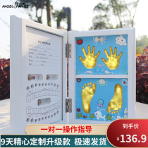 Baby's hands and feet inkpad handprint souvenir fetal hair newborn photo frame baby child full moon hundred days gift