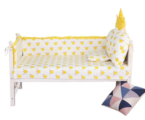 Crib splicing bed cushions Cushions Surround the baby fence bed circumference Soft bag bedside leaning against newborn Anti-collision pure cotton stoppers