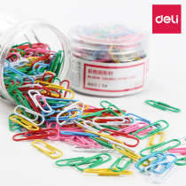 Deli pin Color paper clip Paper clip bookmark Creative cute gourd size pin Return needle buckle off needle Office supplies Korean version fixed return needle Roundabout needle