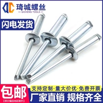 Iron round head blind rivet opening rivets iron pull nail lingered long solid steel pump core decoration riveting M3 2M4 8