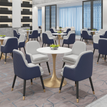 Light luxury negotiation table and chair combination sales office Hotel simple leisure business reception meeting guest negotiation small round table
