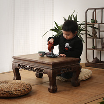Chicken winged Wood kang table Kang several floating window table mahogany solid wood bed balcony small table tea table tatami tea table