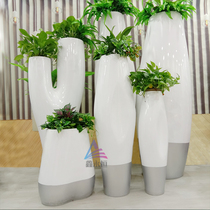 Customized glass fiber reinforced plastic flowerpot simple modern vase shopping mall hotel tree branch flower combination art outdoor Big Flower Bowl