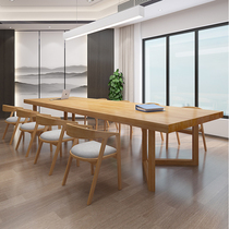 Nordic Solid Wood Conference Table Long Table Minima Modern Library Desk Desk Log Table Negotiating Table And Chairs Combination