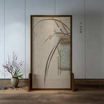 New Chinese screen partition living room soft room into the house to block the entrance of the bedroom to block the ancient wind semi-transparent orchid screen