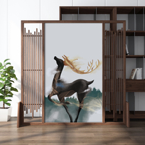 Screen partition living room Nordic elk fashion door bedroom shelter home simple modern solid wood seat screen