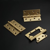 Full copper hinge pure copper primary-secondary hinge mute thickened door hinge copper loose-leaf primary-secondary free-notched silencing dark hinge