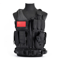 Multi-functional battle vest black male tactical vest live person CS field equipment outdoor network breathable summer