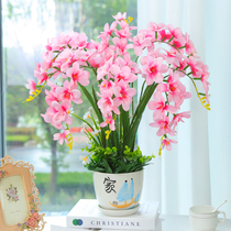 Butterfly Lan Emulation Flower Potted dried flower bunches suit Living room table Dining Room Table Decorations Pendulum with fake floral silk floral decoration