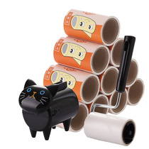 Creative roller sliver can tear hair removal clothes brush felt wool sticky paper sticky paper sticky