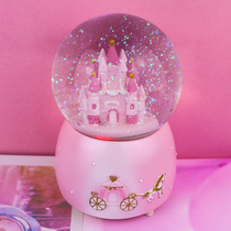 Dream Castle Crystal Ball Music Box Rotating Girlfriend Couple Birthday Gift for Boys Festival Gifts