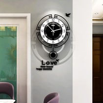 New Chinese watch restaurant wall clock silent atmosphere Chinese style modern home fashion simple living room decoration creativity