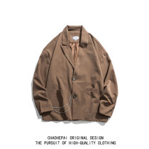 Tide and brand Japanese retro niche advanced sense suit jacket male street hip hop bf chain loose casual suit